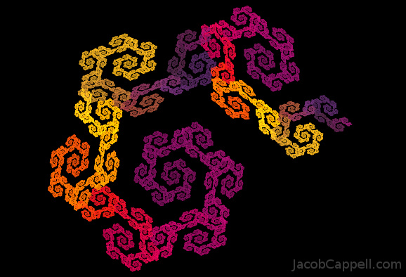 Hexogan Spiral Fractal